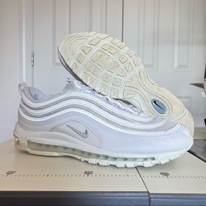 Nike Air Max 97 Triple White Wolf Gray Size 12